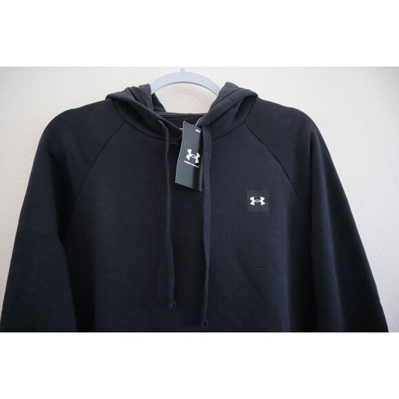 Under Armour 1357092-001 Men's Sz Large Black UA Rival Fleece LC Logo Hoodie - Picture 3 of 9